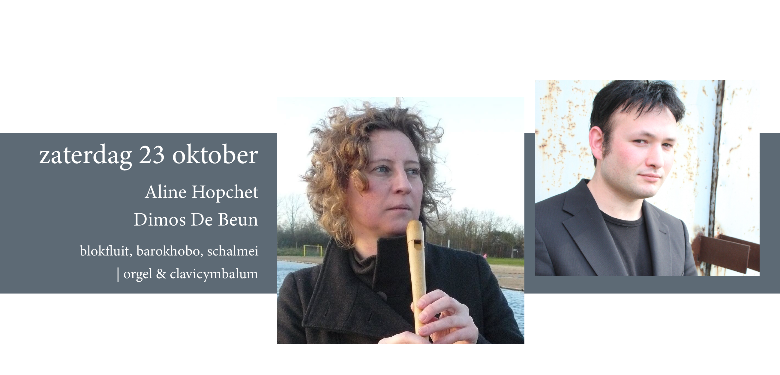 Aline Hopchet & Dimos De Beun - 23 oktober - Musica@Parola
